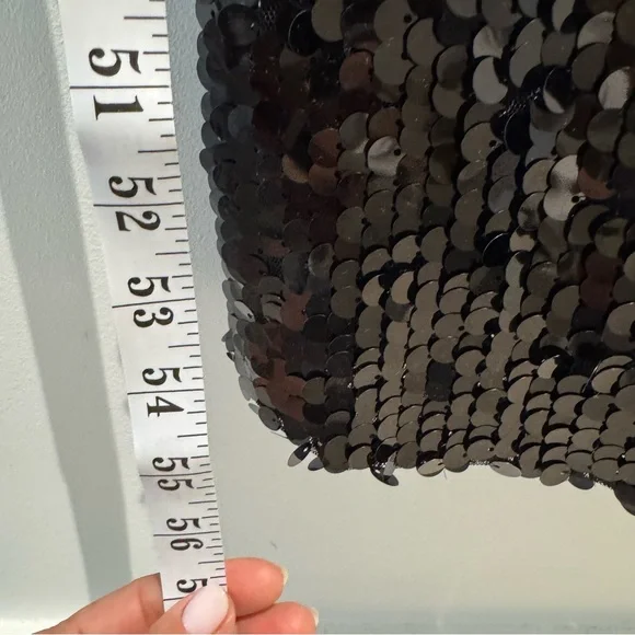 Auteur Black T-Bar Sequin Tank Dress Evening Glam with a Contemporary Twist - Picture 10 of 15